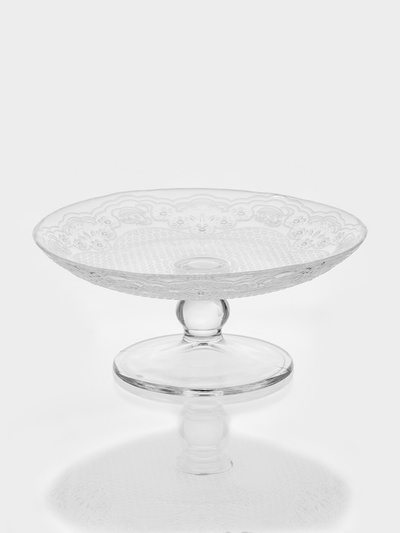 Подставка для торта Paşabahçe «Лейси», d=16 см, стекло, прозрачный