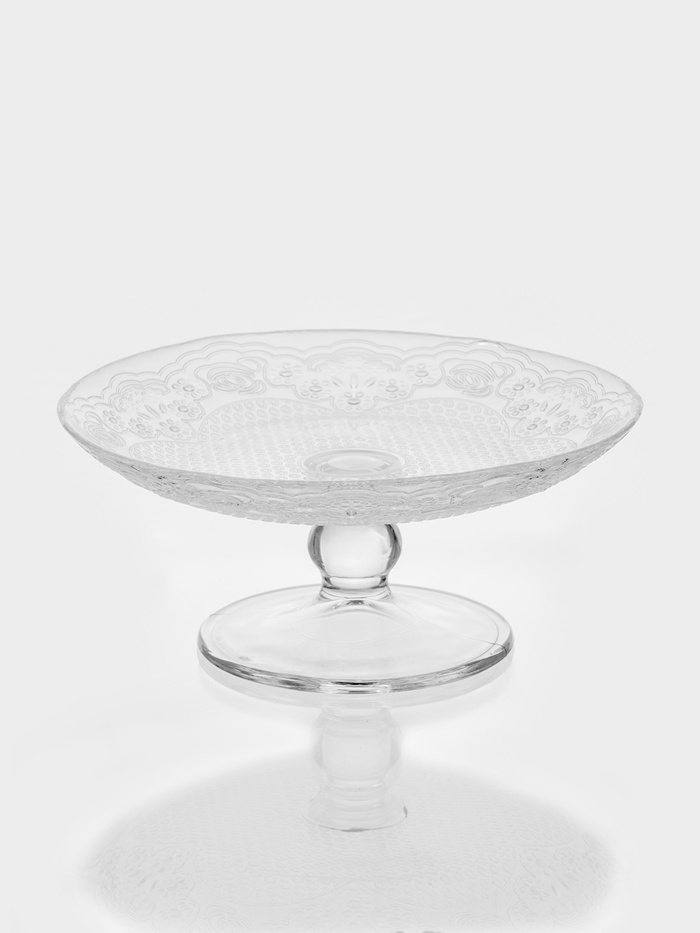 Подставка для торта Paşabahçe «Лейси», d=16 см, стекло, прозрачный - Фото 1