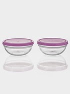 Набор салатников Paşabahçe Chef's, 1 л, d=17.2 см, 2 шт., с пластиковой крышкой, стекло, прозрачный - Фото 1