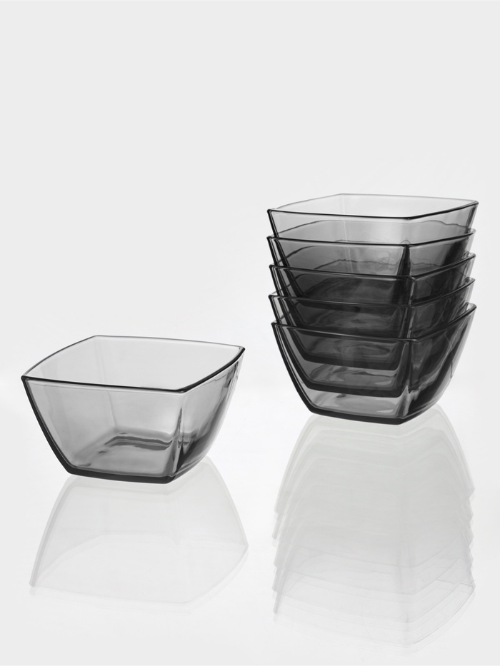 Набор салатников ТОКИО.GRAY 6 шт. 125*125 мм