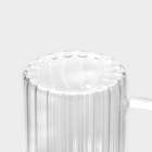 УЦЕНКА Кружка «Полоска», 320 мл, стекло, прозрачная - Фото 3