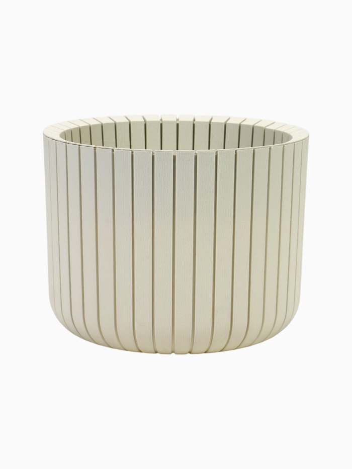 УЦЕНКА Кашпо 8 л d=25 см h=20 см «Шато», цвет белый ротанг - Фото 1