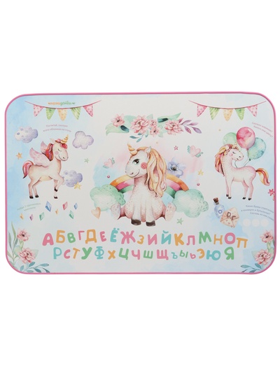 Комплект детской мебели, с единорогом, разборный, 3-7 лет