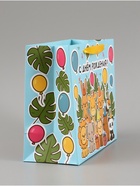 Пакет подарочный ламинированный «С Днём рождения», ML 27×23×11.5 см, горизонтальный - фото 809620261