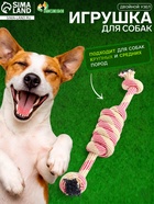 Игрушка для больших и средних собак канатная «Двойной узел», до 50 см, до 185 г - фото 809620287
