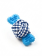 Игрушка для собак канатная «Мяч с костью», до 11 см, до 55 г, синяя 10941558