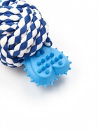 Игрушка для собак канатная «Мяч с костью», до 11 см, до 55 г, синяя 10941558