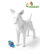 Игрушка для собак канатная «Мяч с костью», до 11 см, до 55 г, синяя - Фото 3