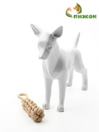 Игрушка для собак канатная, до 30 см, до 150 г, плетеная с ручкой - фото 809620319