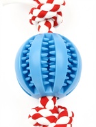 Игрушка для собак канатная «2 узла с мячом TPR», до 20 с, до 50 г - Фото 4