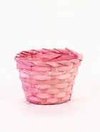УЦЕНКА Корзина плетеная 13 х 13 х 9,5 см, ручка h=21 см, розовый - Фото 2