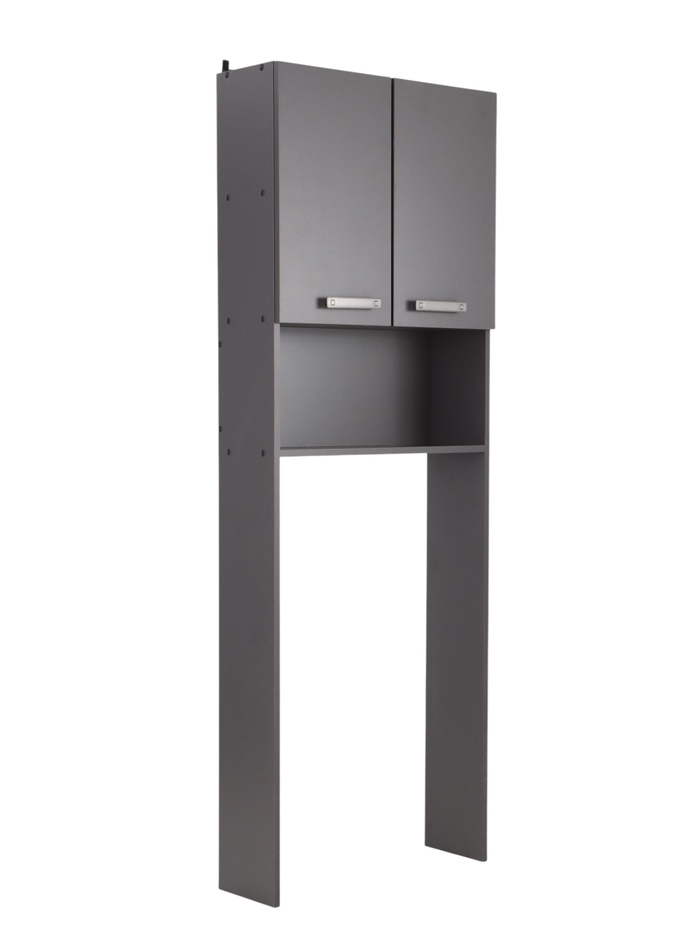 Стеллаж для ванной комнаты «Пронто», 660×230×1850 мм, цвет графит