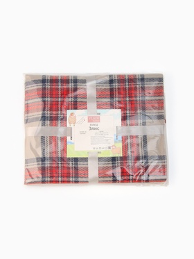 Плед VLADI home «Элис», размер 150×200 см, цвет красный, бежевый, синий