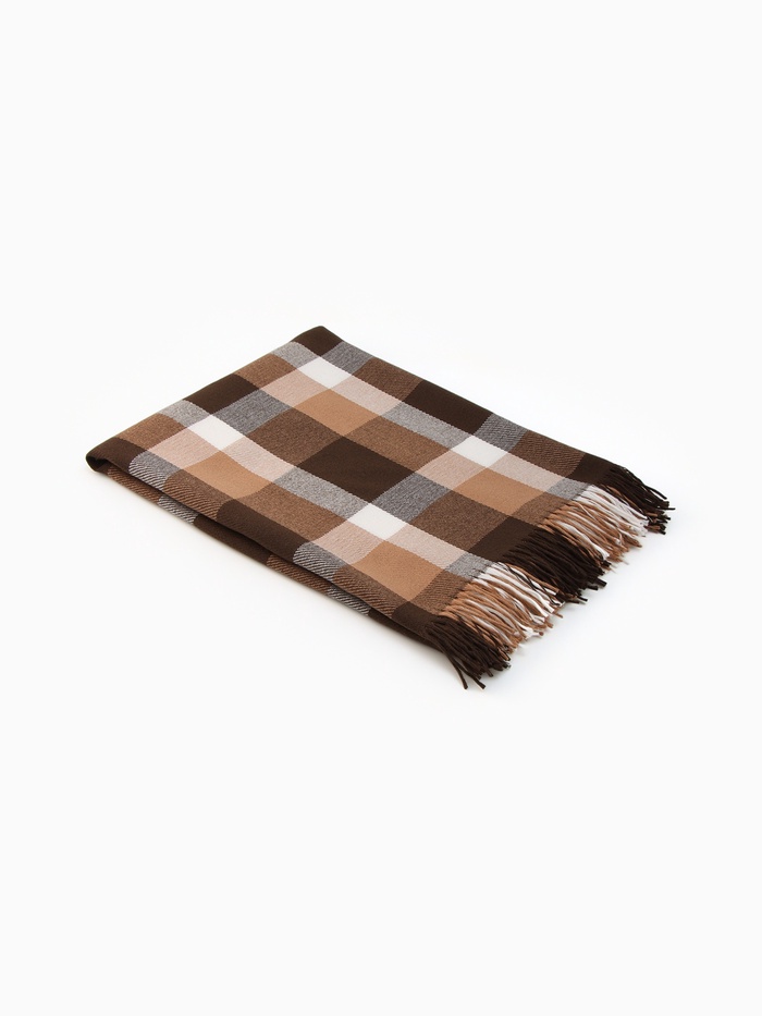 Плед VLADI home «Элис», размер 150×200 см, белый, коричневый