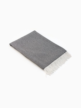 Плед VLADI home «Милан», размер 150×200 см, цвет белый, тёмно-серый