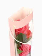 УЦЕНКА Букет из трех мыльных фуксия роз в колбе. - Фото 10