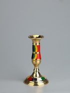 УЦЕНКА Подсвечник "Радуга" латунь, перламутр 7,5х7,5х14,5 см - Фото 2