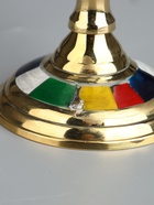 УЦЕНКА Подсвечник "Радуга" латунь, перламутр 7,5х7,5х14,5 см - Фото 4