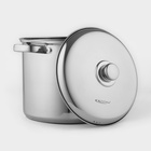 Кастрюля Катунь «Гретта», d=24 см, 9 л, капсульное дно, индукция, нержавеющая сталь, AISI - 201 - Фото 3