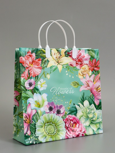 Пакет «Музыка», мягкий пластик, 30×30 см, 150 мкм