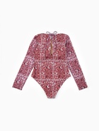 Купальник слитный женский SPF MINAKU, стрейч-сетка, размер 44 (M), принт жемчужный - Фото 3