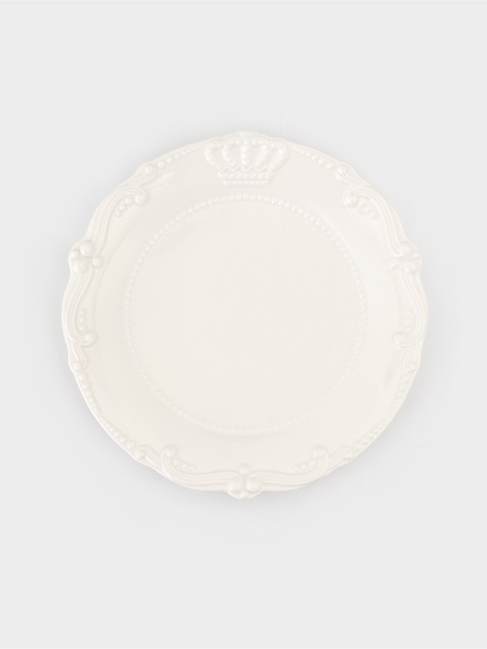 Тарелка Сrown, d=20 см, фарфор, белая