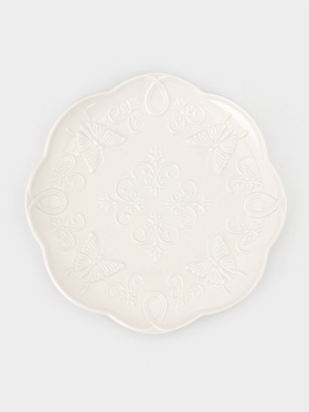 Тарелка Garden, d=25.5 см, фарфор, белая