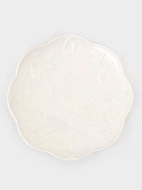 Тарелка Garden, d=20.5 см, фарфор, белая