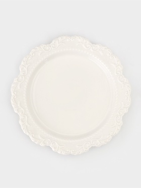 Тарелка Rome, d=25.5 см, фарфор, белая