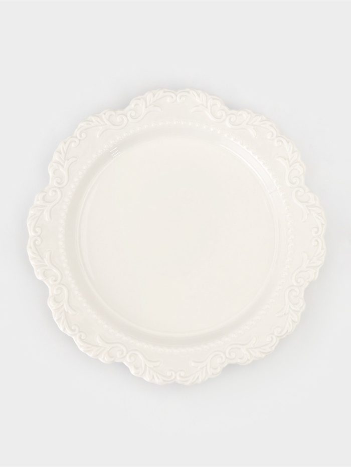 Тарелка Rome, d=25.5 см, фарфор, белая