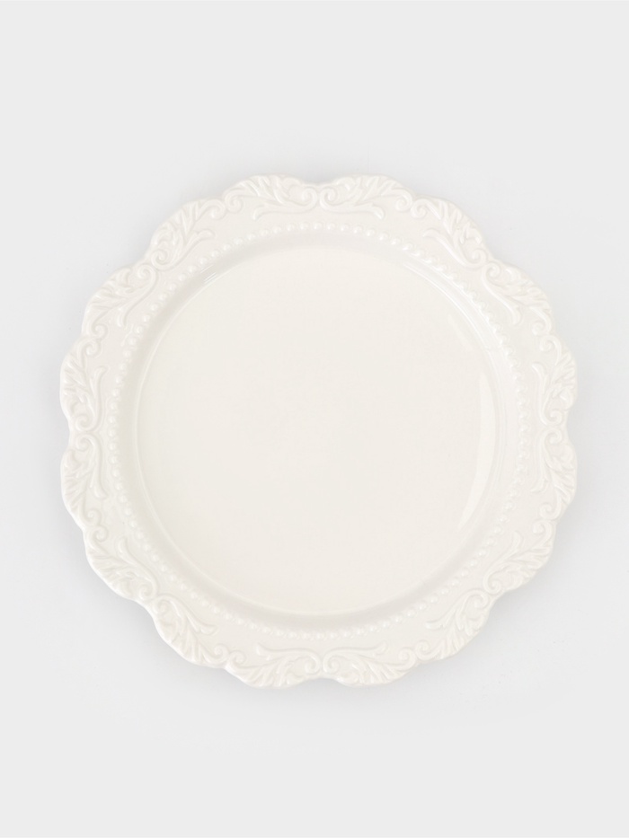 Тарелка Rome, d=22 см, фарфор, белая
