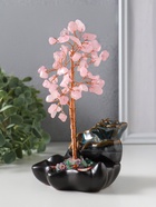 Подставка для благовоний «Карпы в фонтане у денежного дерева», 60 камней розовых, стелющийся дым, 7.5×9.5×16 см - фото 809620753