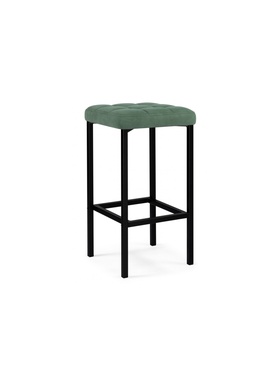 Стул барный «Лофт», микровелюр катания, цвет изумруд / черный матовый