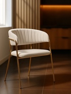 Стул для кухни Kamelia, на металлокаркасе, цвет бежевый/золотой - Фото 2