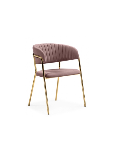 Стул для кухни Kamelia, на металлокаркасе, цвет светло-фиолетовый/золотой