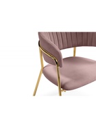 Стул для кухни Kamelia, на металлокаркасе, цвет светло-фиолетовый/золотой - Фото 10