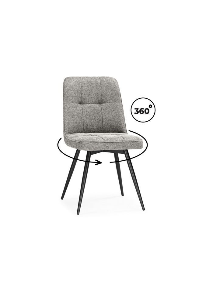 Стул для кухни Texas 4, на металлокаркасе, поворотный, цвет бежевый/чёрный