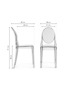 Стул пластиковый для кухни Victoria, цвет прозрачный серый - Фото 2