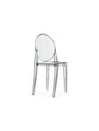 Стул пластиковый для кухни Victoria, цвет прозрачный серый - Фото 5