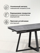 Стол кухонный керамический раздвижной «Памелла», 1400(2000)×800×750 мм, цвет серый / черный - Фото 5