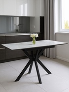 Стол кухонный керамический раздвижной «Гардинг», 1000(1300)×700×760 мм, цвет серый / черный - Фото 2