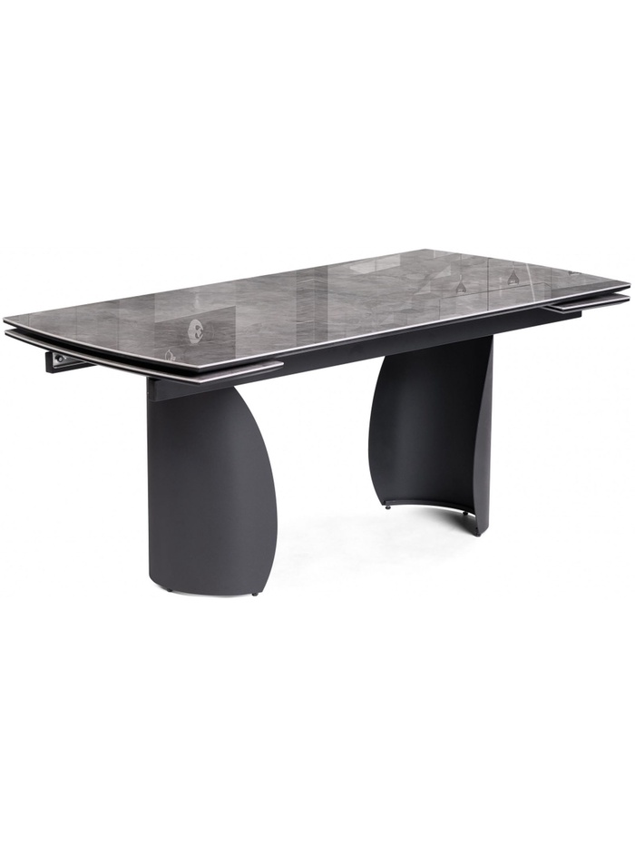 Стол кухонный керамический раздвижной «Готланд», 1800(2400)×900×790 мм, цвет черный