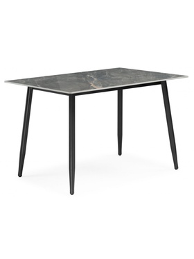Стол Rion, 1200×800×750 мм, цвет серый мрамор/черный