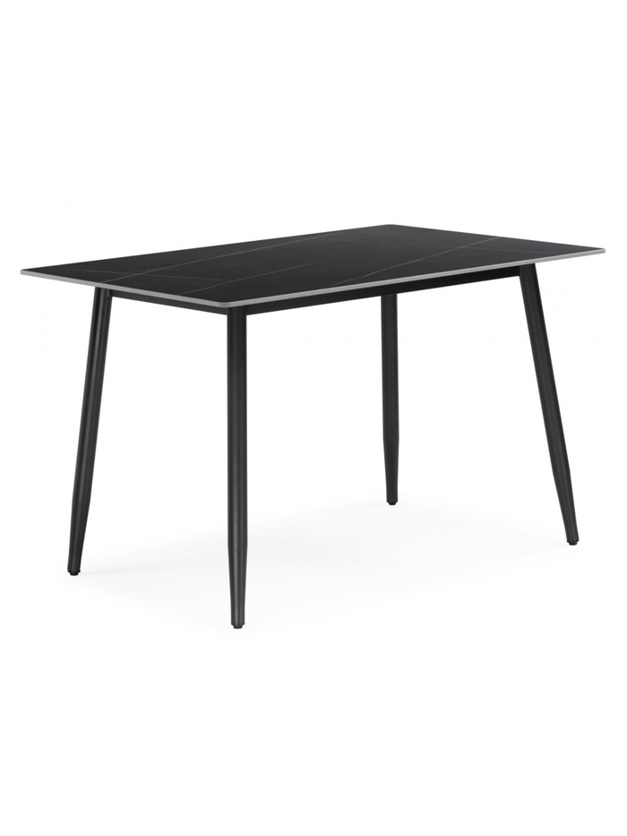 Стол Rion, 1200×800×750 мм, цвет черный мрамор/черный