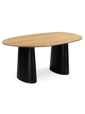 Стол кухонный деревянный Ares, 1600×900×760 мм, дуб / чёрный