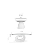 Столик журнальный Orfeo, 1100×600×430, цвет белый - фото 123132779