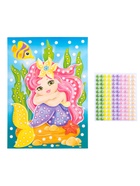 Аппликация бусинами «Русалочка», 18×25 см, набор для творчества - фото 123132836