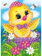 Аппликация бусинами «Цыплёнок», 18×25 см, набор для творчества - фото 123132839