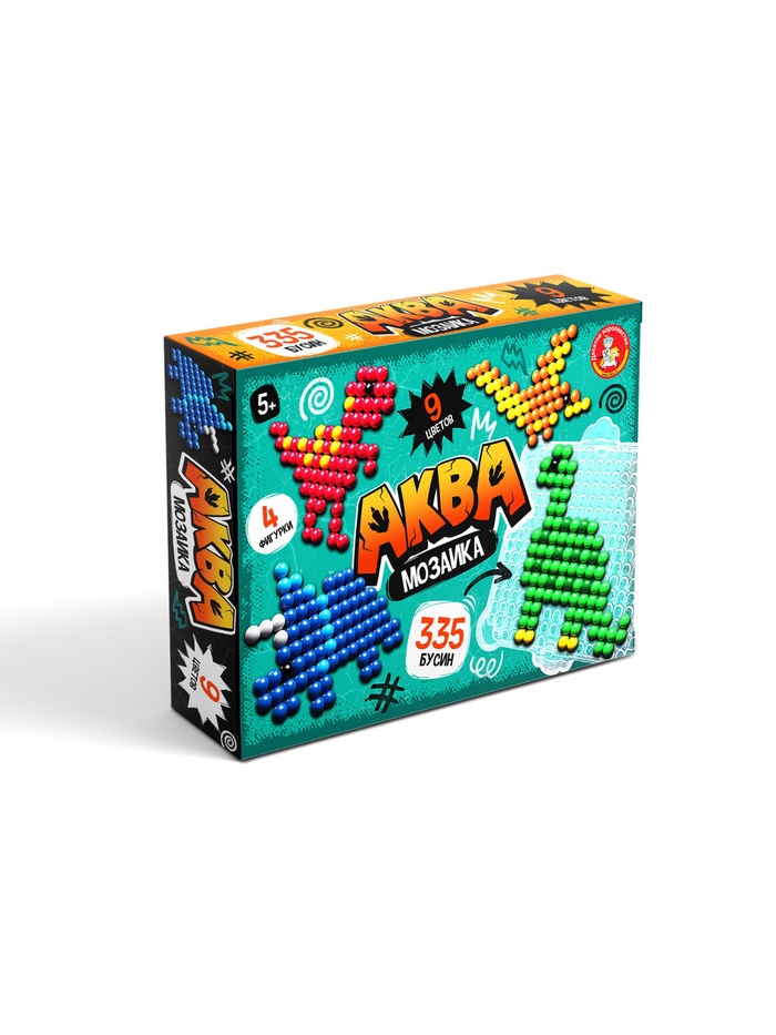 Аквамозаика «Динозавры», 4 фигурки