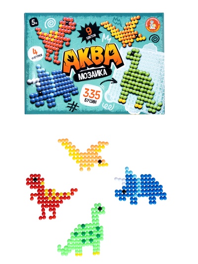 Аквамозаика «Динозавры», 4 фигурки